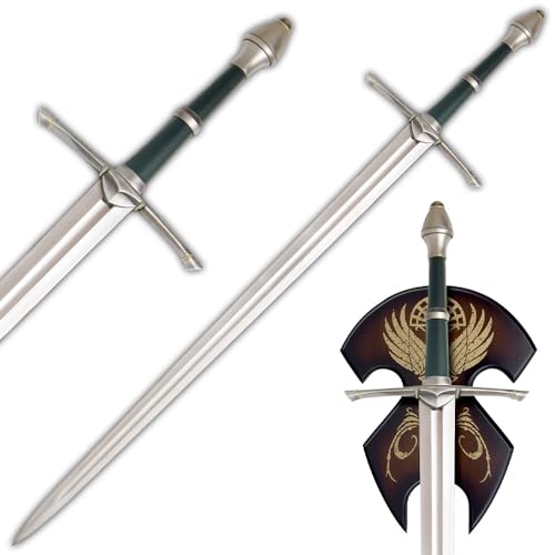 Herr der Ringe Streichers Ranger Schwert Aragorn Dekoschwert mit Wandplatte 120 cm für Sammler von UNITED CUTLERY