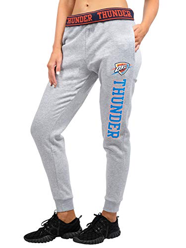 NBA Damen Jogger Pants Active Basic Fleece Sweatpants, Team Logo Grau, Damen, FFL3593F, Grau meliert, X-Large von Ultra Game