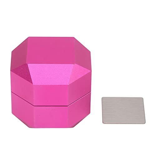 Uadme Billard-Kreidehalter, achteckige Billard-Kreide-Aufbewahrungsbox, 2-lagiger Aluminium-Kreidehalter, Billard-Zubehör für Sport(rosa) von Uadme