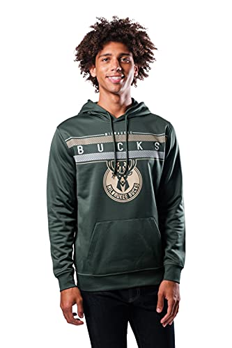 NBA Herren Fleece Hoodie Pullover Sweatshirt Poly Midtown, Herren, Midtown Hoodie,GHM1461F-MB-Small, grün, Small von Ultra Game