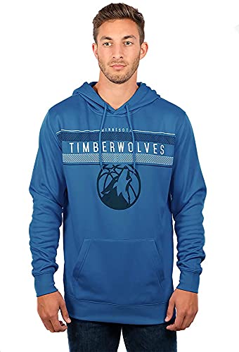 NBA Herren Fleece Hoodie Pullover Sweatshirt Poly Midtown, Herren, Midtown Hoodie,GHM1461F-MT-XLarge, blau, X-Large von Ultra Game