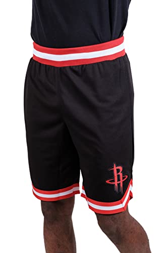 Ultra Game NBA Herren Active Knit Basketball Trainingsshorts Woven Team Logo Poly Mesh Shorts, Schwarz, Large von Ultra Game