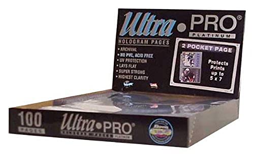 Ultra Pro Platin-Seite mit 2 Fächern, 12,7 x 17,8 cm, 100 Stück. von Ultra Pro