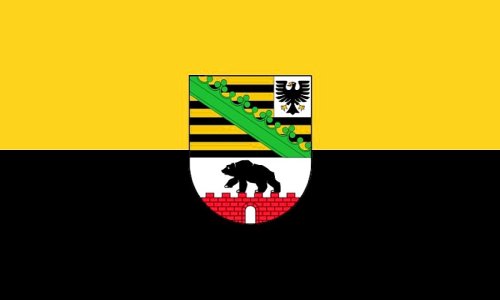 Qualitäts Fahne Flagge Sachsen-Anhalt 90 x 150 cm mit verstärktem Hissband von Unbekannt