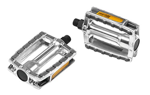 Diverse Unisex – Erwachsene Pedal-2181329400 Alu-Pedal, Silber Grau, Einheitsgröße von ergotec
