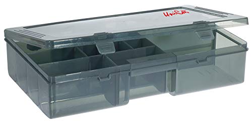 Uni Cat Unisex – Erwachsene Tacklebox 35,5x22,5x8cm-Angelbox für Wallerzubehör zum Angeln auf Waller, Tackle Box für Angelzubehör zum Welsangeln, Grau, 35.5 x 22.5 x 8cm von Uni Cat