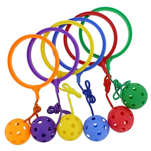 Kids Knöchel Skip Ball Jumping Ring Toy Koordination Fitness Sportball Set für Mädchen 6pcs Sprung Ring Ball Spielzeug von Unicoco