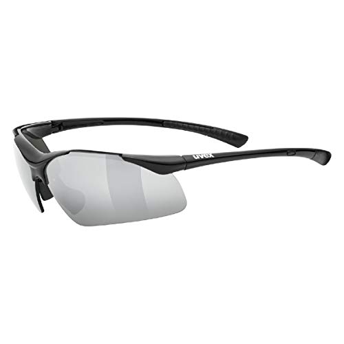 uvex sportstyle 223 - Sportbrille - verspiegelt - druckfreier & perfekter Halt - black/silver - one size von Uvex