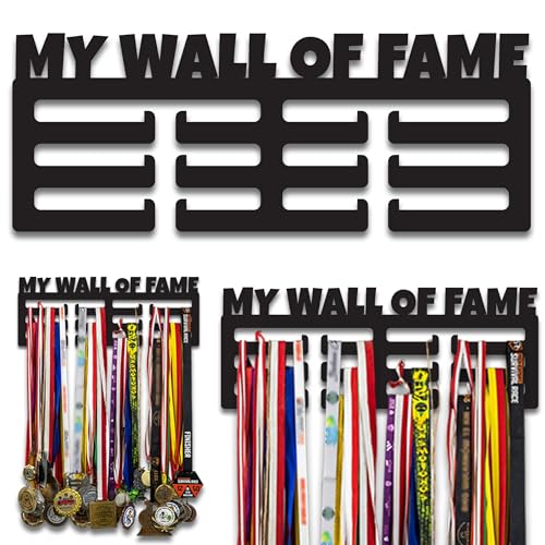 VAILANTES Medaillenhalter My Wall of Fame Motiv Fußball Geschenk Karate Triathlon Marathon Taekwondo Handball Leichtathletik Läufer Judo Schwimmer Fussball Sportler Geschenke Medaillen Aufbewahrung von VAILANTES