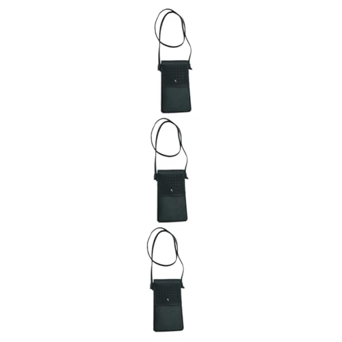 VALICLUD 3st Mini-Beuteltasche Stylische Tasche Umhängetasche Münzbeutel Modetasche Tasche Aus Pu-Leder Schwarze Tasche Mini-Handytasche Modische Tasche Berührungsempfindlicher Bildschirm von VALICLUD