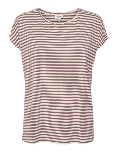 Vero Moda Damen Vmava Plain Top Stripe Ga JRS Noos Shirt, Nostalgia Rose/Stripes:Pristine, XS EU von VERO MODA
