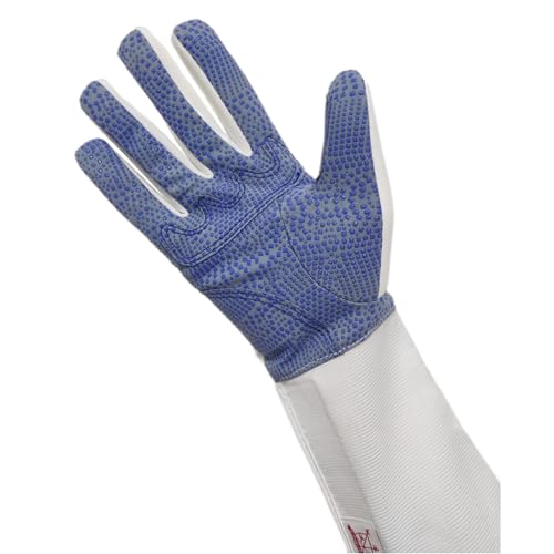 VIQUTRG Gepolsterte Fechthandschuhe, fFür Florettdegen und Säbel, Fechtausrüstung für Fechtwettkämpfe und Kampfübungen (Color : Right Hand Blue, Size : L) von VIQUTRG
