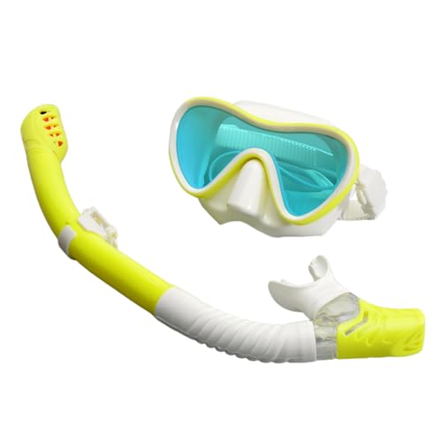 Schwimmbrille Erwachsene, Panorama-Weitblick Tauchmaske, Schnorchelmaske für Tauchen Wassersport und Schnorcheln für Kinder Erwachsene -Yellow||1 Size von VIXANI
