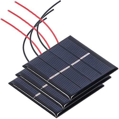 3-teilige Mini-Solarzellen-Zellen Micro Wired Polysilicon Solar Panel DIY-Batterie 0,45 W 2 V DIY-Teile von VBESTLIFE