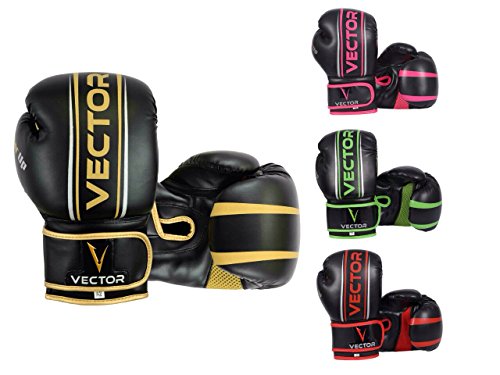 Premium Boxhandschuhe - Schutz für Kampfsport, Boxen Handschuhe, Kickboxen & Sparring mit Boxsack - Handgefertigt aus Maya-Leder Damen Männer Herren von VECTOR SPORTS