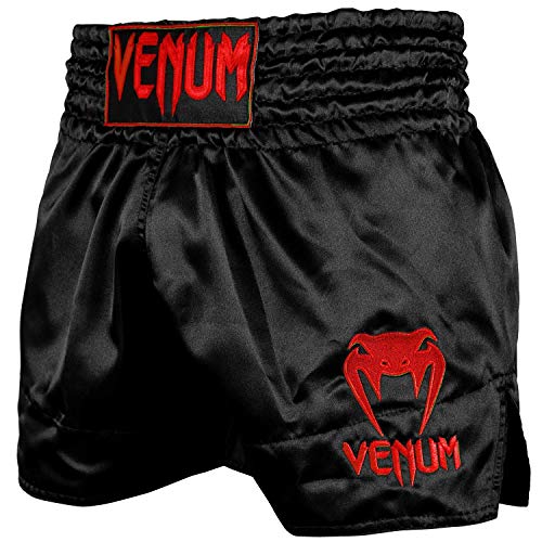 Venum Classic Thaibox Shorts, Schwarz/Rot, XL von Venum