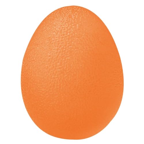 Vereen Orangefarbener Gummi-Handgriff-Ball, Ei, für Männer und Frauen, Fitnessstudio, Fitness, Schwerer Fingertrainer von Vereen
