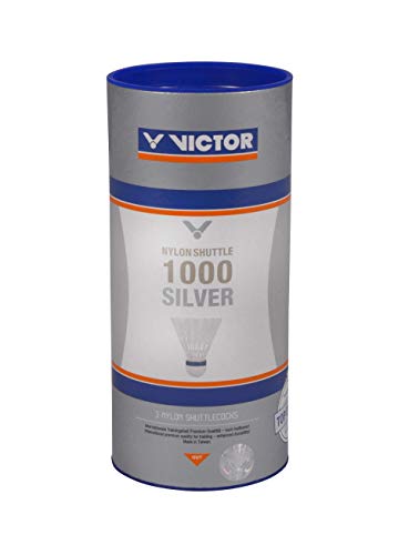 VICTOR Nylon Federball Shuttle 1000 3er Dose, Weiß / Blau von VICTOR