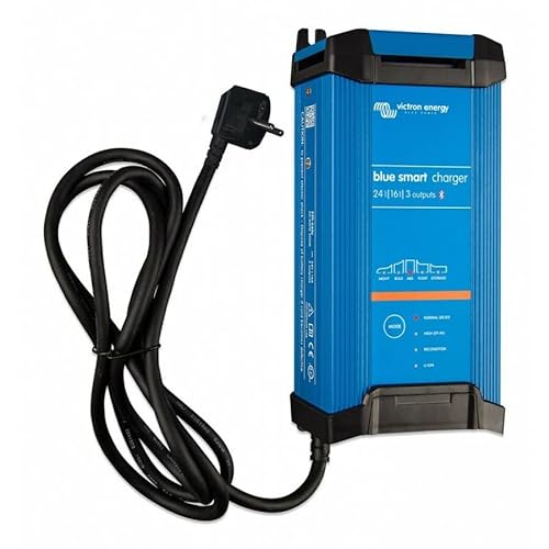 Victron Energy Blue Smart IP22 24-Volt 16 Ampere 230V, 3 Ausgänge Batterieladegerät CEE 7/7, Bluetooth von Victron Energy
