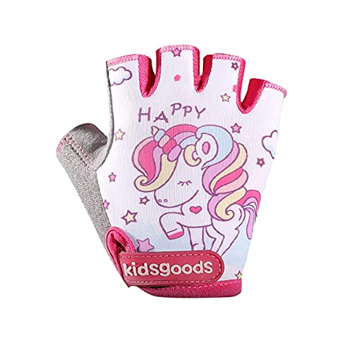 Virtcooy Reithandschuhe für Kinder – Fingerlose rutschfeste Handschuhe für Kinder | Trainingshandschuhe für Jungen und Mädchen, Radfahren, Camping, Outdoor-Sport von Virtcooy