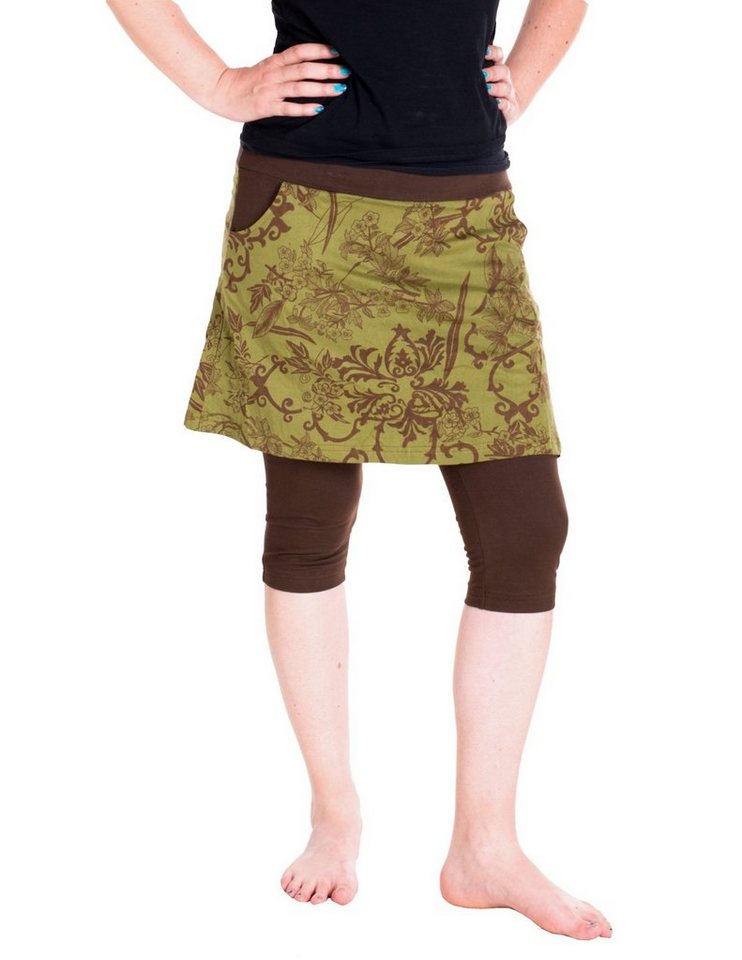 Vishes Hosenrock Mini Rock mit kurzer Hose drunter Hippie Style von Vishes
