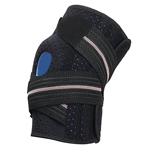 Silikonpolster-Sport-Knieschutzbandage, Komprimierte Bänder, Verstellbarer Knieschutz Für Kraftsportarten(Rosa) von Vitdipy