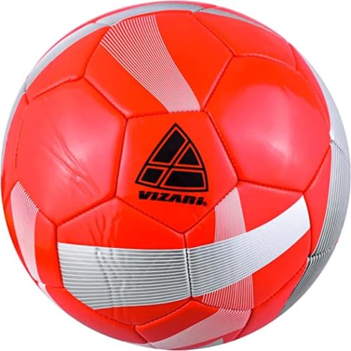 VizariI Hydra Fußball |Trainingsball Fussbal | Fußbälle für Kinder & Erwachsene | Erhältlich in 3 Farben - Fußball - Rot- Größe 3 von Vizari