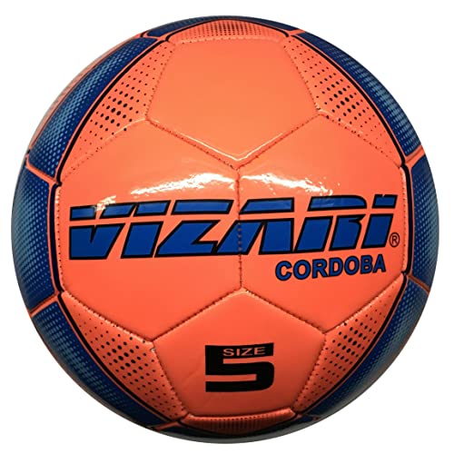 Vizari Sports Cordoba Fußball Ball - Trainingsball Fussball mit Einzigartigem Aufdruck - Fußball für Kinder & Erwachsene - In 5 Farben Erhältlich - Fussball - Orange - Größe 4 von Vizari