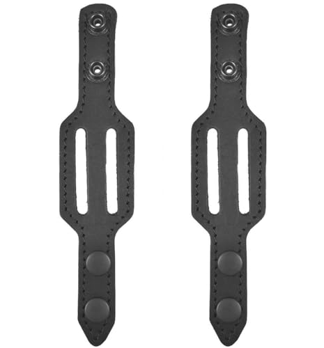 VlaMiTex 2 x Gürtel Halter Echtleder Schwarz für 4 cm / 5 cm (Für Gürtel 4 cm - M14) von VlaMiTex