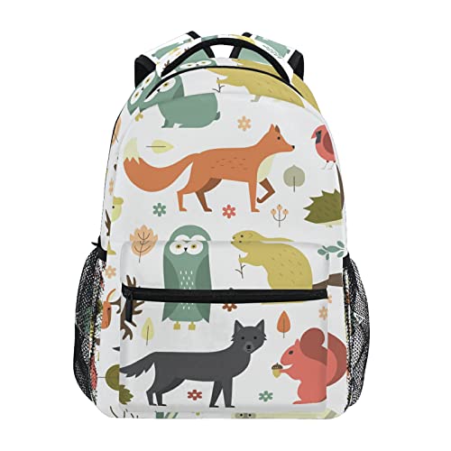 Süßes Tier Maus Fuchs Bär Schülerrucksack Studentenrucksack Kinderrucksack Büchertasche für die Reise Mädchen Jungs von Vnurnrn
