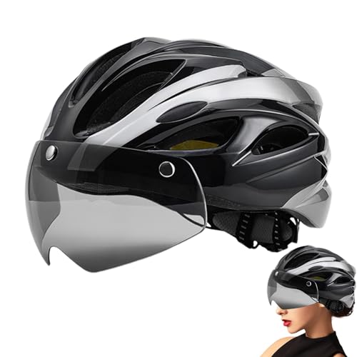 Voihamy Mountainbike-Helme,Fahrrad-Reithelme,Fahrradhelme mit wiederaufladbarem Rücklicht | Fahrradhelme, atmungsaktive und verstellbare Helme für Rennrad, Mountainbike von Voihamy