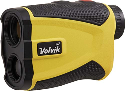 Volvik V1 Pro Golf Entfernungsmesser – 1.300 m Reichweite mit Vibrationsstiftschloss und Neigungskompensationstechnologie, Unisex, VV6000004, gelb, 8 x Magnification von Volvik