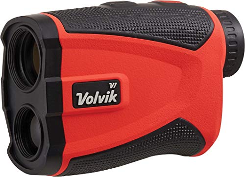 Volvik V1 Pro Golf Entfernungsmesser – 1.300 m Reichweite mit Vibrationsstiftschloss und Neigungskompensationstechnologie, Unisex, VV6000005, rot, 8 x Magnification von Volvik