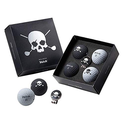 Volvik Vivid Golfball: Skull Edition 3.0 schwarz/grau von Volvik