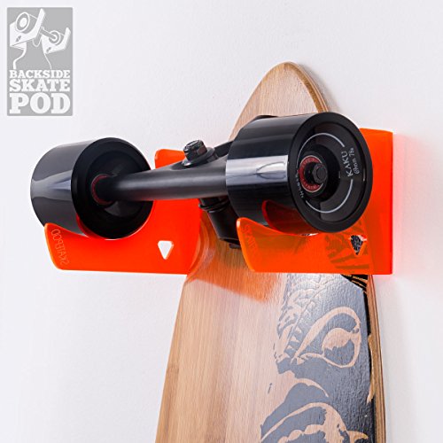 WANDKINGS Skateboard Wandhalterung - Backside Variante - Wähle eine Farbe - Orange von WANDKINGS