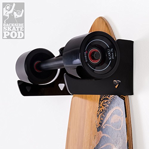 WANDKINGS Skateboard Wandhalterung - Backside Variante - Wähle eine Farbe - Schwarz glänzend von WANDKINGS