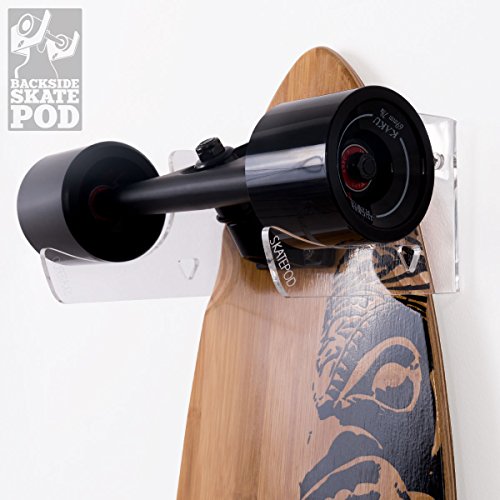 WANDKINGS Skateboard Wandhalterung - Backside Variante - Wähle eine Farbe - Transparent von WANDKINGS