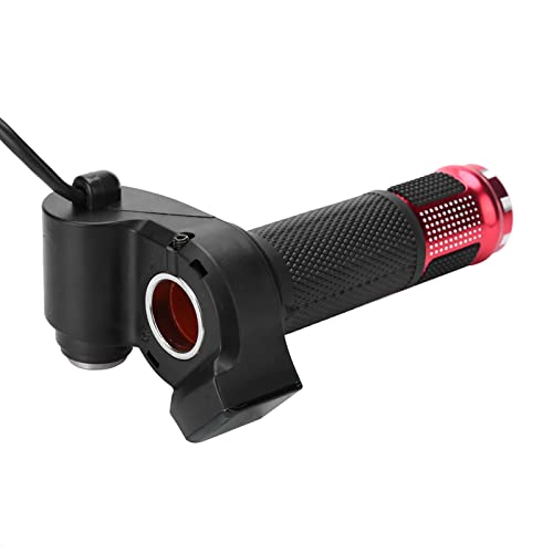 WGFOIP Twist-Gasgriffe, Automatische Erkennung der Spannung Unter 100 V, Halber Gasgriff für Elektrofahrräder, für 12–84 V Elektrofahrräder oder Motorroller (Rot) von WGFOIP