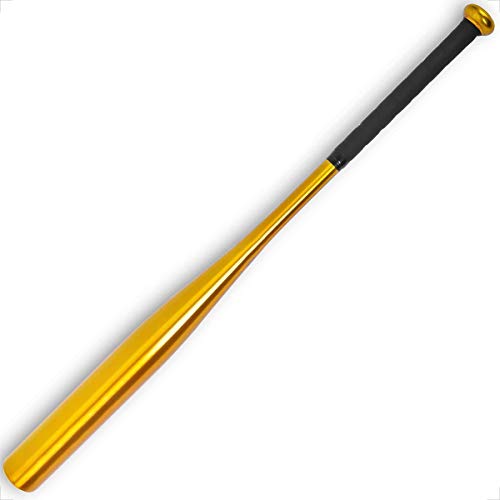 Baseballschläger, Baseball Schläger Aluminiumlegierung Baseballschläger Alu mit Gummigriff 32" (Gold Kein Logo) von WIN.MAX