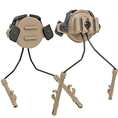 WISEONUS Federung Headset-Halterung Taktischer Airsoft-Helm Schienen-Adapter für Comtac Headsets (Hellbraun) von WISEONUS