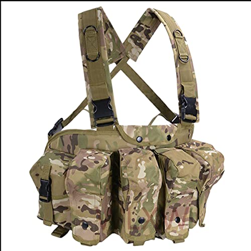 Army AK Chest Tactical Vest, Military Tactical Chest Rig, Taktische Weste Mit Mehreren Taschen,Cp von WLXW