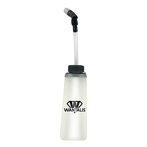 Wantalis Hydraflask Flachmann, 500 ml, flexibel, BPA-frei, mit Strohhalm, kompatibel mit Allen Lauftaschen und Vordertasche von Wantalis