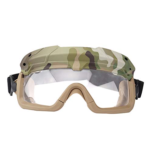 Tactical Airsoft Paintball Brille Skibrillen Winddicht Anti Nebel CS Wargame Schutz Brille Passt für Taktische Helm von WarmHeartting