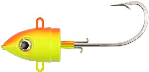 WIGGLER Bullet Head 2.0 - Jigkopf 80g bis 500g Jig-Haken Bleikopf (Gelb-Orange, 250g) von Wiggler