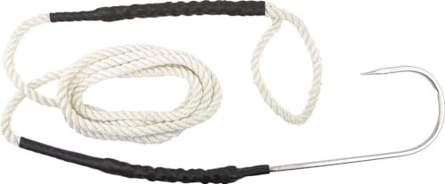 WIGGLER Kveite Krok Rigged Heilbutt-Haken mit Seil Seillänge: 327cm Heilbutt von Wiggler