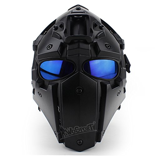 Will Outdoor Full-Covered taktischen Motorrad Helm mit Maske Schutzbrille für Airsoft Paintball CS-Spiele Motorrad Film Requisiten von Will Outdoor