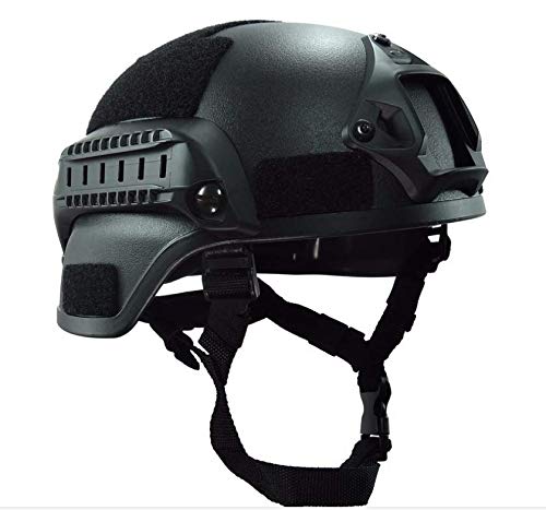 Will Outdoor Taktischer Helm Mich 2000 Helm, mit NVG-Halterung und Seitenschienen, Airsoft Paintball Shooting CS Game von Will Outdoor