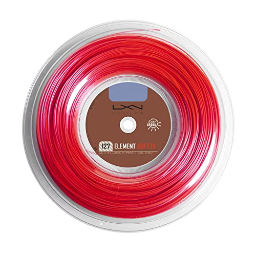 Wilson Luxilon Tennissaite Element IR Soft, 200 m Rolle, Rot, 1,27 mm, von Luxilon