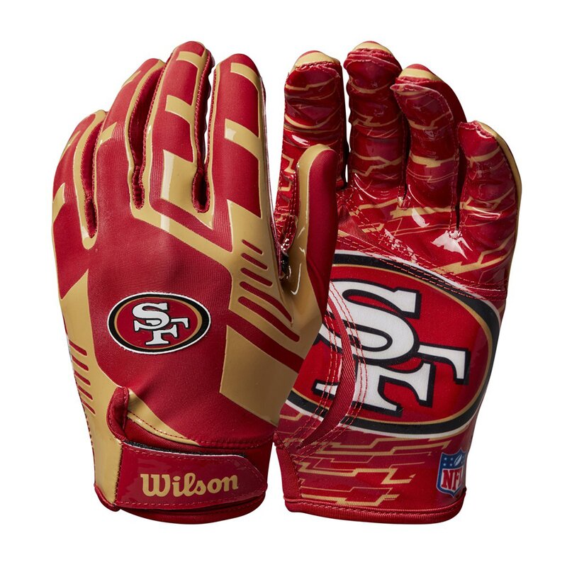 Wilson NFL Stretch Fit Youth Receiver Handschuhe Team San Francisco 49ers von Wilson