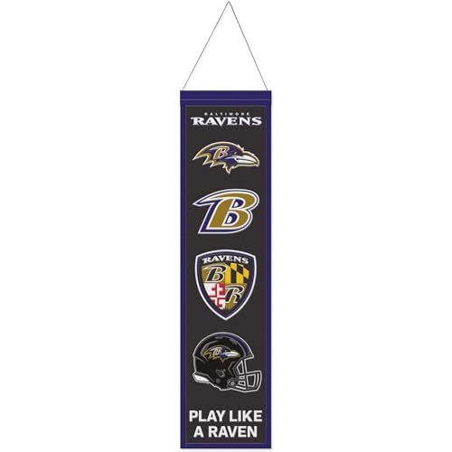 Wincraft Baltimore Ravens Evolution NFL Wool Banner 80x20cm von Wincraft